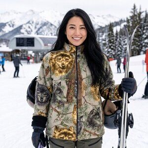 ZooFleece Wolf Pack Wolves Fleece Wildlife Outdoor Sweater Unisex Jacket S-2X